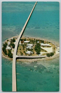 VNTG Postcard~ Aerial View~ Seven Mile Bridge~ Pigeon Key, Florida, FL - Picture 1 of 2