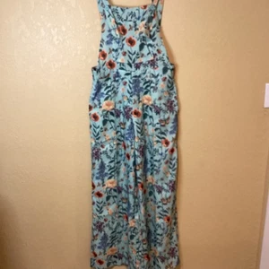 Cider Neu mit Etikett weites Bein Blumen Overall Größe Medium, mintgrün mit Blumenmuster - Bild 1 von 8