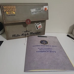 MURDER MYSTERY PARTY CASE FILES MILE HIGH MURDER GAME - AGES 14 UP - PLAYED ONCE - Picture 1 of 15