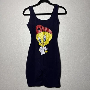 Vintage Warner Bros 1995 Looney Tunes Tweety Bird Blue Bodysuit Medium - Picture 1 of 4