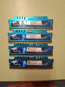 G Skill Ripjaws X F3-1600C9D-16GXM DDR3 PC3-12800u LOT (4) x 8GB = 32GB RAM - Picture 1 of 3
