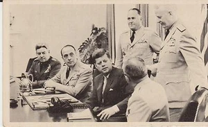 PRES JOHN F KENNEDY-JOINT CHIEFS WHITE HOUSE MEETING EXHIBIT CARD MAY 1961 - Picture 1 of 2