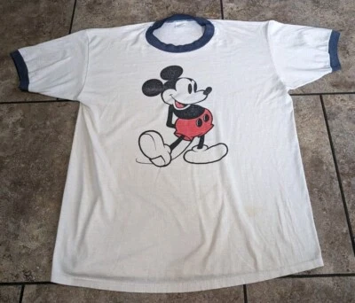 Camiseta deportiva vintage de Mickey Mouse de los 80 para hombre mediana Foto 1 de 4