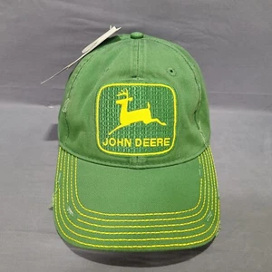 Johm Deere Green Hat With Yellow Stitching - Picture 1 of 8