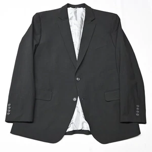 J Ferrar 46R Black Classic Fit Mens Blazer Sport Coat Suit Jacket - Picture 1 of 12