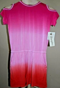 Wrangler Girl's Cold Shoulder Shorts Romper GWK146 Sizes L-XL Pink Coral Fade - Picture 1 of 4