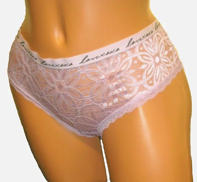 Bragas Lencería Love XOXO Pastel Púrpura Encaje Hipster Grande Adulto Regalo Foto 1 de 4