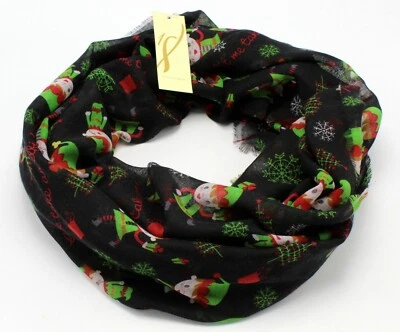 Nueva Colección 18 Bufanda Mujer Navidad Elfo Infinito Lazo #CS12 Foto 1 de 2