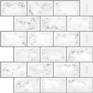 Peel and Stick Backsplash – Wall Tile for Kitchen Backsplash 12"X12" 3D Adhesive - Picture 1 of 12