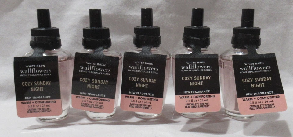 White Barn Bath & Body Works Wallflower Bulb Lot Set of 5 COZY SUNDAY NIGHT - Image 1 of 3
