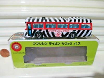 ASC RE120 AFRICAN LION SAFARI 1/100 HINO Bus Blue Seats, Door Opens Nu inExcntBx - Image 1 of 4