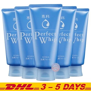 SHISEIDO Japan Senka Perfect Whip Cleansing foam Facial Cleanser 4.2oz./120g x5 - Picture 1 of 4