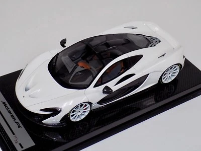 1/18 Tecnomodel McLaren P1 in Gloss White with White wheels one off Carbon - Image 1 of 4