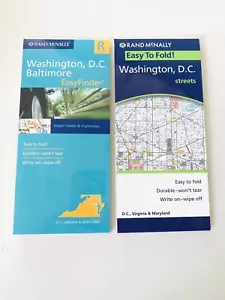 Rand McNally Washington, D.C. Baltimore Easy Finder Maps~Streets, Roads, Highway - Picture 1 of 3