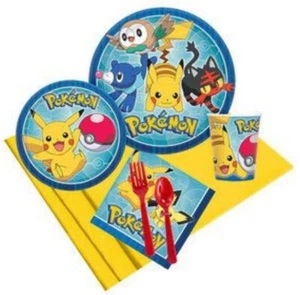 Cartoon Birthday Party Kit 8 guests Plates Napkins Cups Tablecloth - Picture 1 of 3
