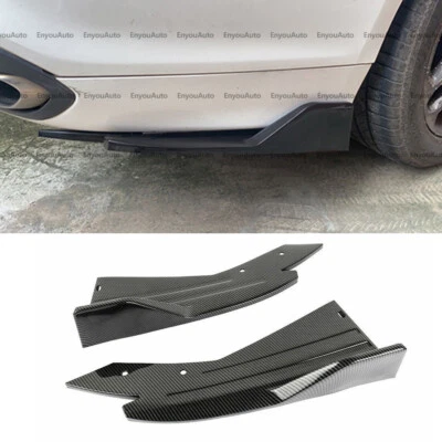 Universal Rear Bumper Lip Spoiler Splitter Diffuser Carbon Fiber For Lincoln MKZ - Image 1 of 4