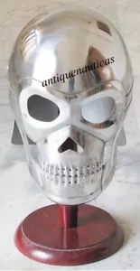 Mittelalterliche spartanische Rüstung Skelett Schädelhelm mit Ständer römischer Ritter Wikinger Maske - Bild 1 von 4