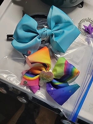 Pinzas para el cabello Jojo Siwa niñas talla única multicolor arco iris estrás Foto 1 de 4