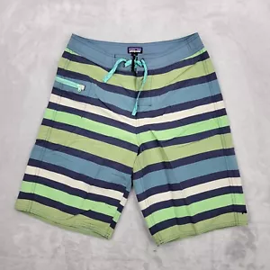 Patagonia Shorts Boys 14 Blue Swim Board Trunk Pool Vacation Resort Recycle Kids - Picture 1 of 7