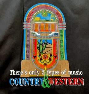 Vintage Wrangler Single Needle Tailor Country Western Music Light Up Jukebox XL - Picture 1 of 8
