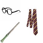 Wizard 3Pc Set Tie Sound Wand Glasses World Book Day Harry Potter Fancy Dress