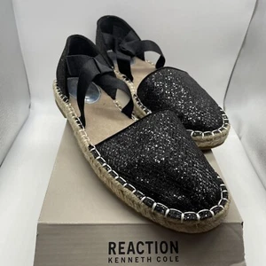 Kenneth Cole Reaction Luna Damen-Sandale 9,5 Medium schwarz Glitzer neu im Karton - Bild 1 von 12