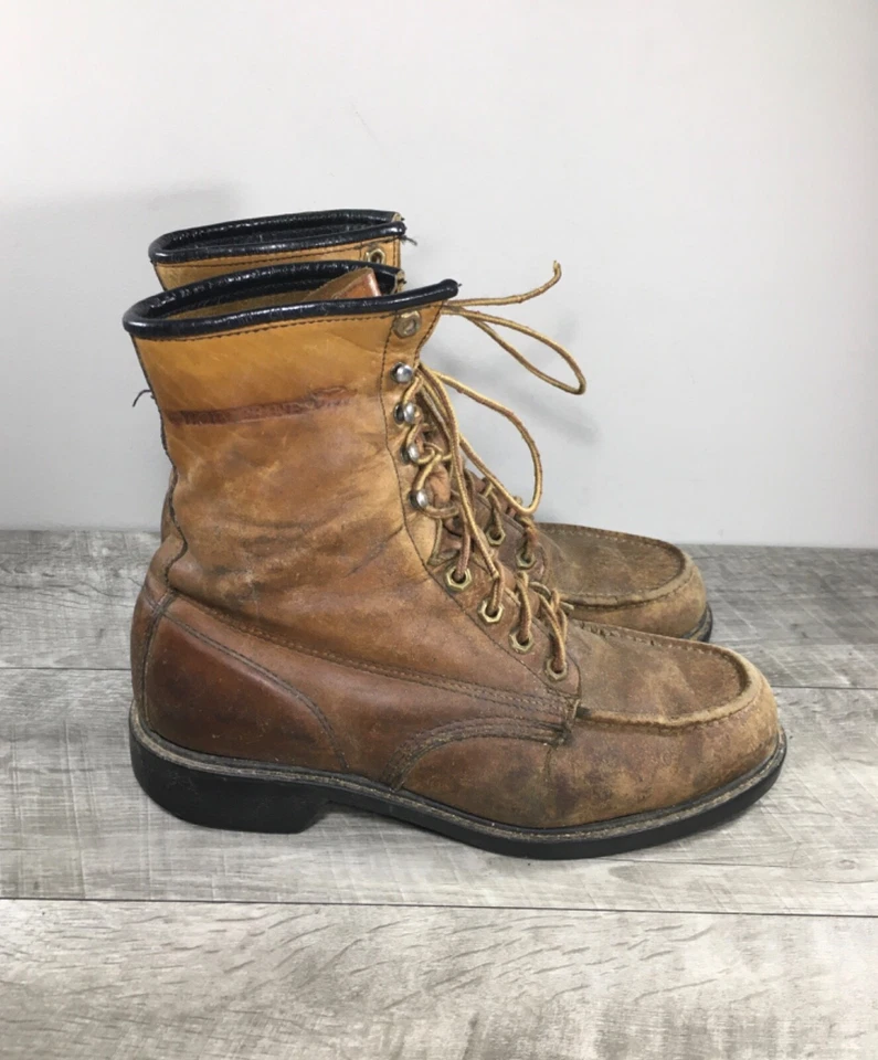 Botas de cuero marrón de caza vintage Wolverine Sport Upland Work para hombre talla 8,5 Foto 1 de 4