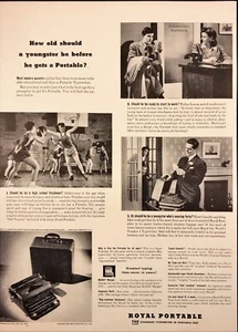 1942 Royal Portable Typewriters Educational Tool Modern Parents Vintage Print Ad - Picture 1 of 6