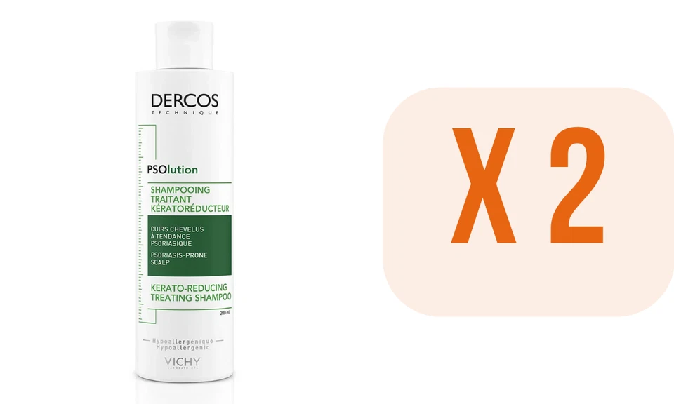 2x DERCOS Shampoo PSOlution - per cuoio capelluto a tendenza psoriasica da 200ml - Image 1 of 1