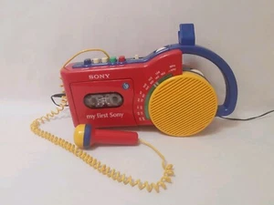 MY FIRST SONY CFM 2300 KINDER KASSETTENRECORDER Micro. NEUE RIEMEN FUNKTIONIERT - Bild 1 von 14