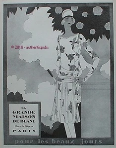 REKLAME LA GRANDE MAISON DE BLANC POUR LES BEAUX DAYS DE 1927 FRANZÖSISCH AD PUB - Bild 1 von 1