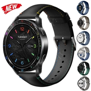 For Xiaomi Watch S4 Sport S3 S2 42 46mm S1 Pro Color 2 Leather Strap Wrist Band - Picture 1 of 30