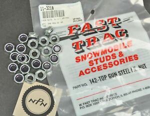 New Fast Trac Snowmobile Stud 142 Top Gun Steel Lock Nuts 5/16" Qty of 22 
