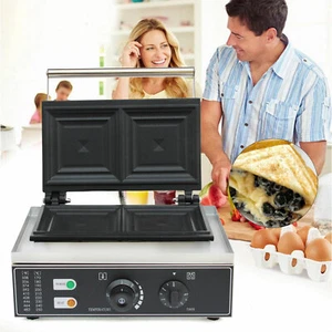 Panini Presse Grillmaschine Edelstahl kommerzielle Sandwichmaschine - Bild 1 von 13