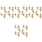 4 Count Outdoor Sconces Wall Lighting Dollhouse Decorations