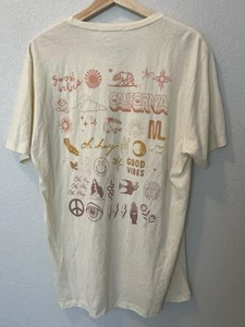 Marine Layer Men’s Large Soft Graphic T Shirt California Tencel Blend Cream - Picture 1 of 8