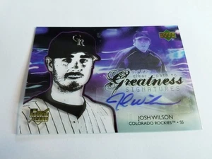 JOSH WILSON 2006 UD FUTURE STARS AUTO RC CLEAR PATH TO GREATNESS ROCKIES #117 - Photo 1/4
