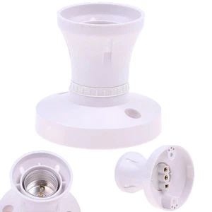 E27 Screw Ceiling Lamp Head LED Lamp Holder Heat Resistant Round Lamp Holder - Picture 1 of 13