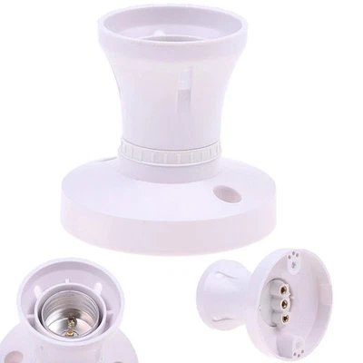 E27 Screw Ceiling Lamp Head LED Lamp Holder Heat Resistant Round Lamp Holder - Image 1 of 4