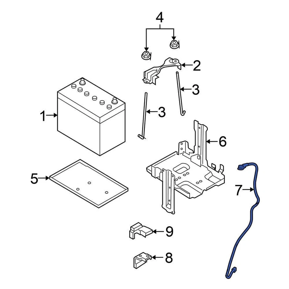 For Nissan Rogue Select 2014-2015 Nissan 24080JG30A Battery Cable Foto 1 de 1