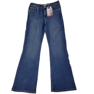 Levi's 726 Flare Girls Size 8 High Rise Adj. Waistband Dark Wash Jeans - Picture 1 of 4