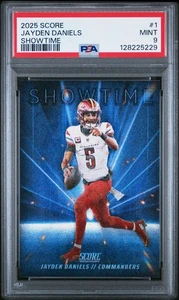 2025 Painini Score Jayden Daniels #1 Showtime Lenticular SSP PSA 9 MINT Case Hit - Bild 1 von 2