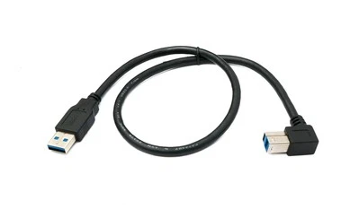 SYSTEM-S USB 3.0 Cable 50cm Type B Male to A Male Angle Down Angled 5 - Image 1 of 4
