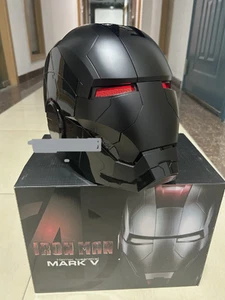 1/1 Iron Man MK5 Casco Negro Control por Voz Eléctrico Cosplay Máscara Usable Nuevo - Imagen 1 de 5