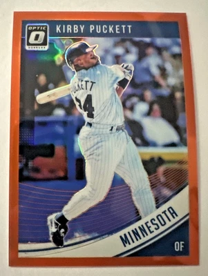 2018 Donruss OPTIC #108 KIRBY PUCKETT RED BORDER #38/99 Minnesota Twins - Image 1 of 2