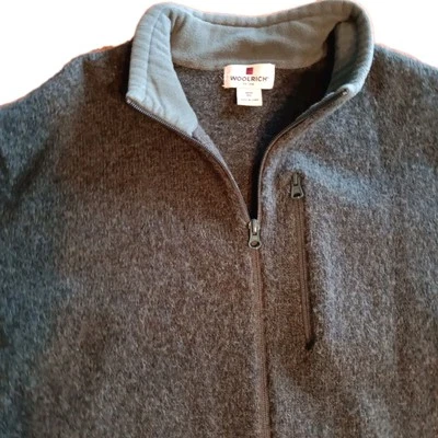 Cárdigan de lana Woolrich Hunter verde jaspeado cremallera 2XL XXL lavado a máquina de colección para hombre Foto 1 de 4