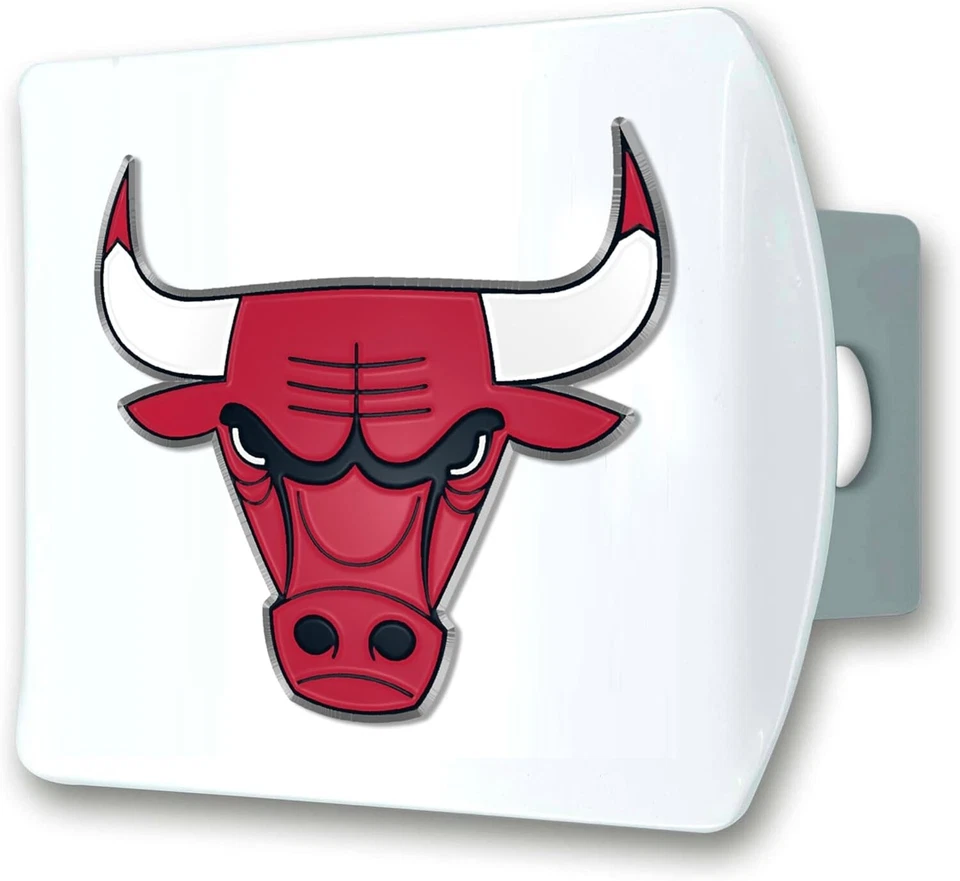 Fanmats 44100 NBA Chicago Bulls металлический хром 3D логотип эмблема сцепное устройство чехол белый - Изображение 1 из 1