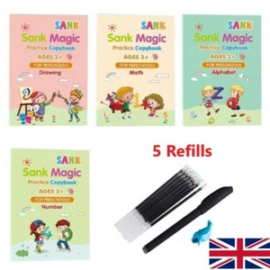 4X Kids Sank Magic Practice Copybook Groove Handwriting Copy Book Calligraphy - Picture 1 of 12