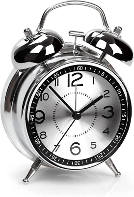 Super Loud Alarm Clock for Heavy Sleepers Adults,Twin Bell Retro 4 Inch Silent N - Image 1 of 4