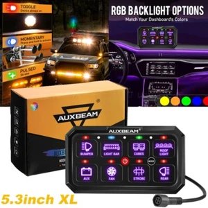 Auxbeam 8 Gang Switch Panel 12-24V Circuit Control Relay System Truck Car Boat - Picture 1 of 12
